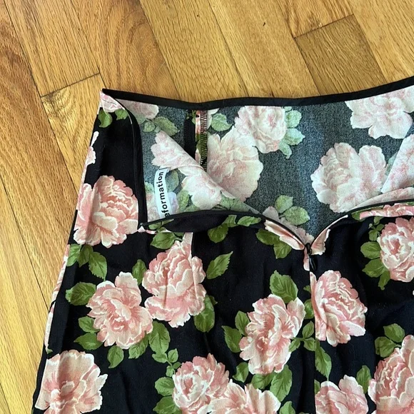 Reformation Peony Rose Print Fran Rosalia Skirt - Picture 6 of 7